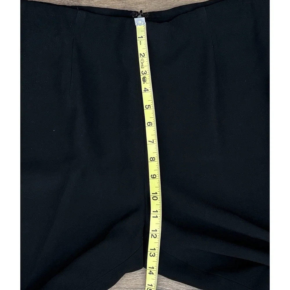 Lafayette 148 New York Embroidered Floral Wide Leg Pants Size 6‎ Black Ivory